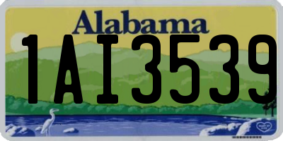 AL license plate 1AI3539