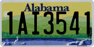 AL license plate 1AI3541