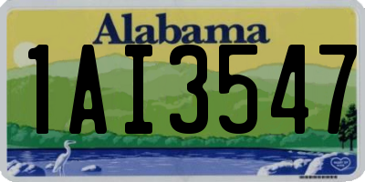 AL license plate 1AI3547