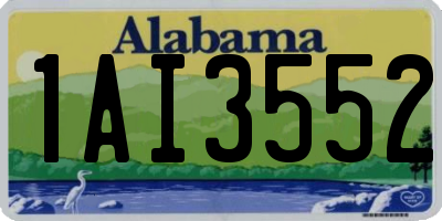 AL license plate 1AI3552
