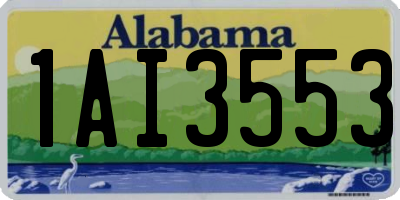 AL license plate 1AI3553