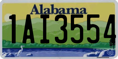 AL license plate 1AI3554