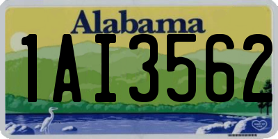 AL license plate 1AI3562
