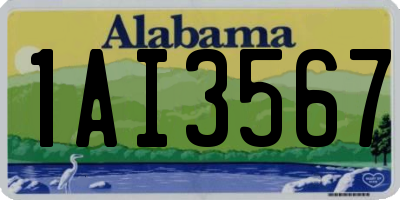 AL license plate 1AI3567