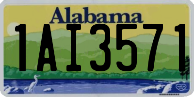 AL license plate 1AI3571