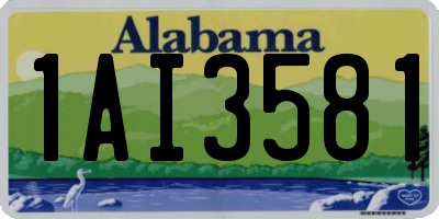 AL license plate 1AI3581