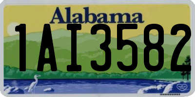 AL license plate 1AI3582