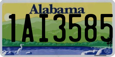 AL license plate 1AI3585