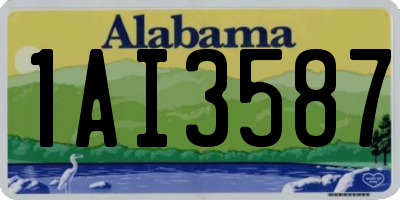 AL license plate 1AI3587
