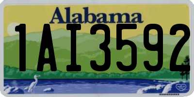 AL license plate 1AI3592