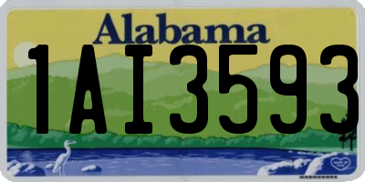 AL license plate 1AI3593