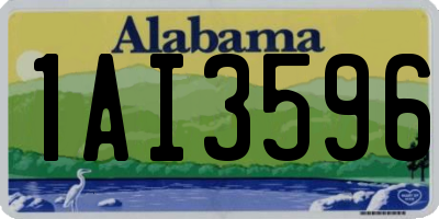 AL license plate 1AI3596