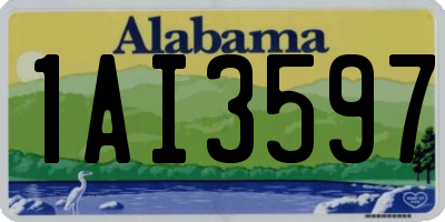 AL license plate 1AI3597