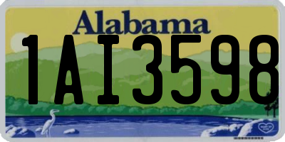 AL license plate 1AI3598