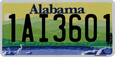 AL license plate 1AI3601