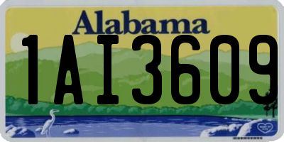 AL license plate 1AI3609