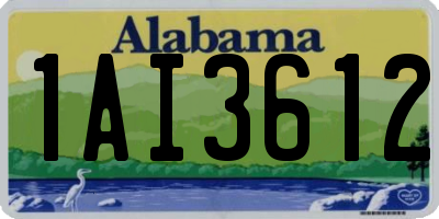 AL license plate 1AI3612