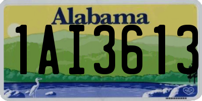 AL license plate 1AI3613