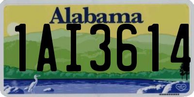 AL license plate 1AI3614