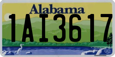 AL license plate 1AI3617
