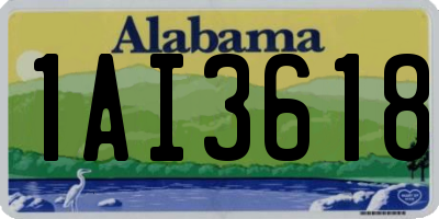 AL license plate 1AI3618