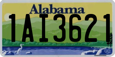AL license plate 1AI3621