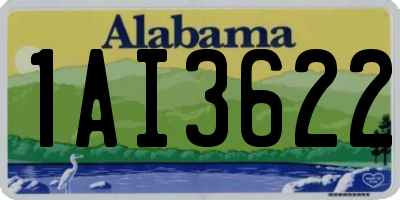 AL license plate 1AI3622