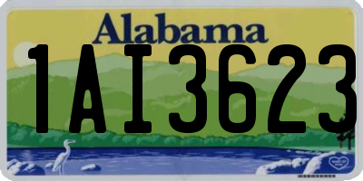 AL license plate 1AI3623