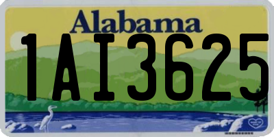 AL license plate 1AI3625