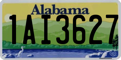 AL license plate 1AI3627