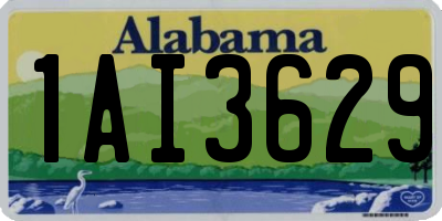 AL license plate 1AI3629