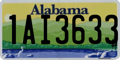 AL license plate 1AI3633