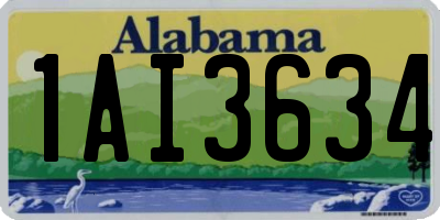 AL license plate 1AI3634