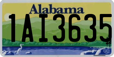 AL license plate 1AI3635