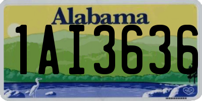 AL license plate 1AI3636