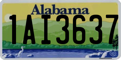 AL license plate 1AI3637