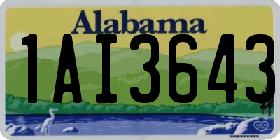 AL license plate 1AI3643