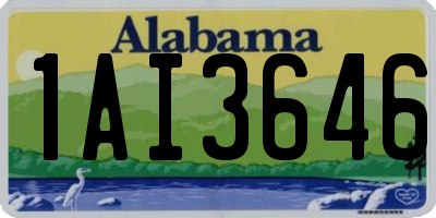 AL license plate 1AI3646