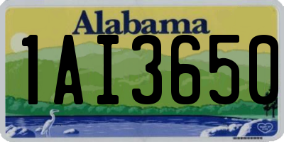 AL license plate 1AI3650
