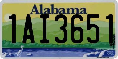 AL license plate 1AI3651