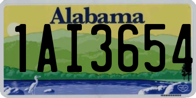 AL license plate 1AI3654