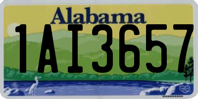 AL license plate 1AI3657