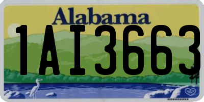 AL license plate 1AI3663