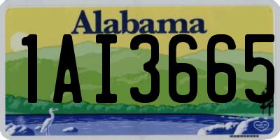 AL license plate 1AI3665