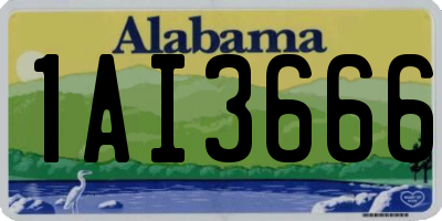 AL license plate 1AI3666