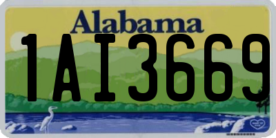 AL license plate 1AI3669