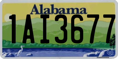 AL license plate 1AI3677
