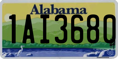 AL license plate 1AI3680