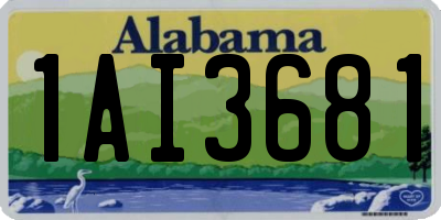 AL license plate 1AI3681