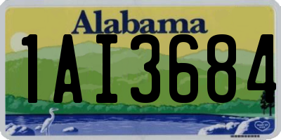 AL license plate 1AI3684